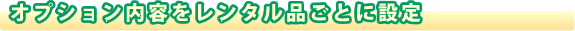 �I�v�V�������e�������^���i���Ƃɐݒ�