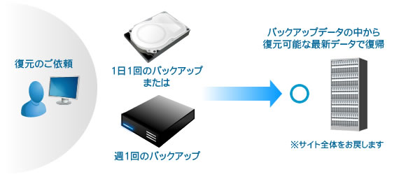 レンタルサーバー(ホスティングサービス)データ復元の説明