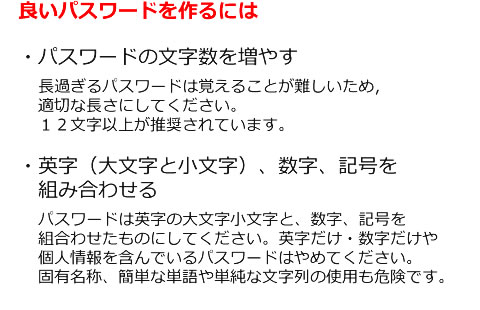 パスワードに対する注意点1