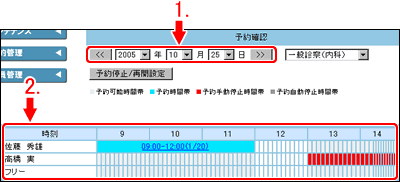 予約状況の確認