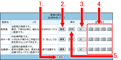 操作したいボタンをクリックします