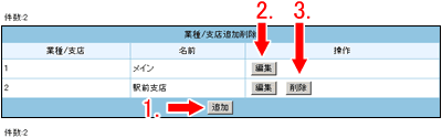 操作したいボタンをクリックします