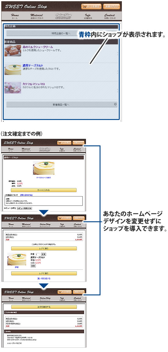 iframe用カート